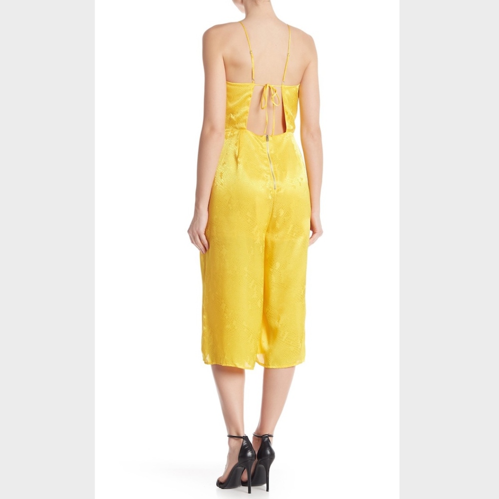 Material Girl Juniors Jumpsuit Lemon Chrome - Picture 2 of 5